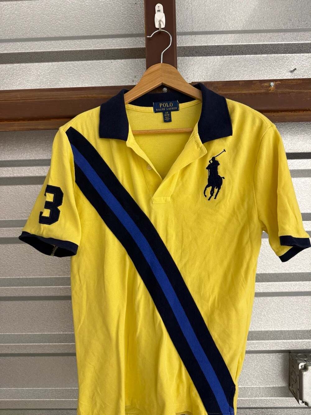 Polo Ralph Lauren Polo Size L (14-16) Yellow Cotton Short Sleeve Shirt